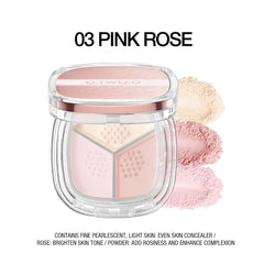 O.Two.O High Quality Long Lasting Oil Control Loose Setting Powder 3-In-1 Delicate Lightweight 03 Pink Rose O.TWO.O