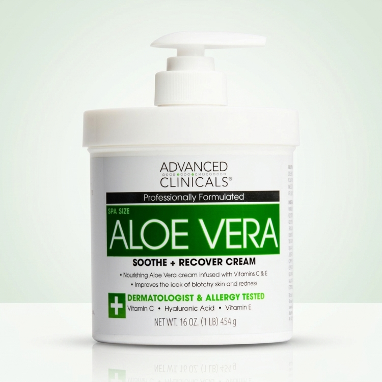 Advanced Clinicals Aloe Vera Soothe+Recover Cream 454g ADVANCED CLINICALS
