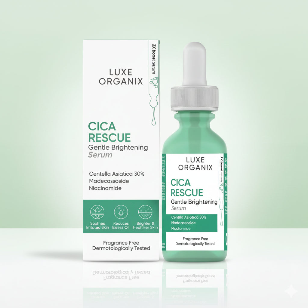 Luxe Organix Cica Rescue Serum – 30ml Glo Arabia