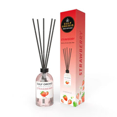 Gulf Orchid Reed Diffuser Bundle – 4 Best Selling Scents (Strawberry, Coffee Latte, Lemon & Coconut) – 110ml Each GULF ORCHID