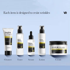 SADOER Snail Collagen Skincare Set - Anti-Wrinkle & Firming 5-Piece Kit Sadoer