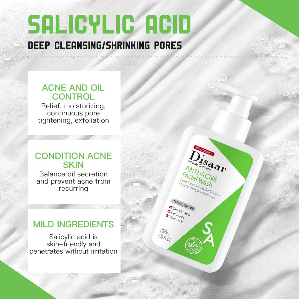 Disaar SA Anti-Acne Facial Wash - 200g Disaar