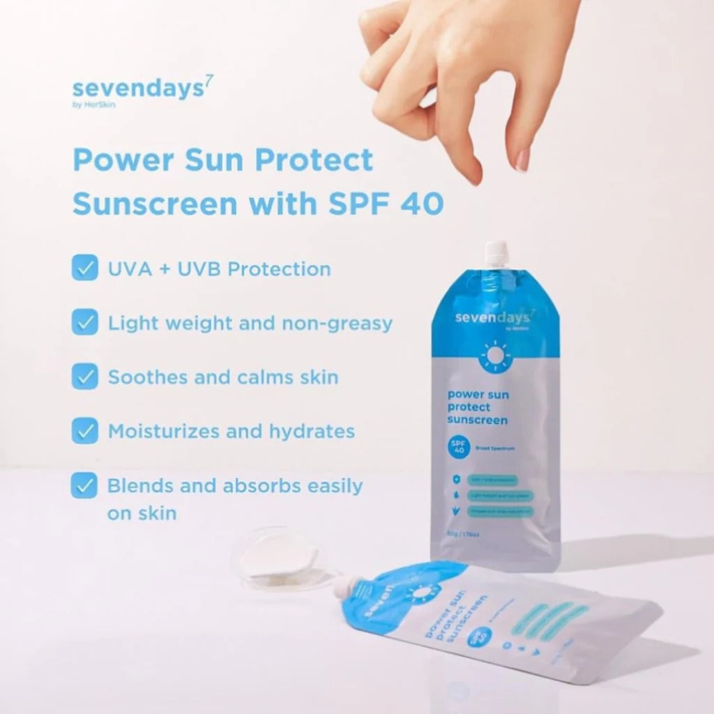 Sevendays Power Sun Protect Sunscreen - SPF40 - 50g HerSkin