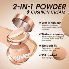 O.two.o 2in1 BB Cushion & Face Powder - 5.5g + 10g O.TWO.O
