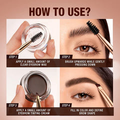O.two.o 2 IN 1 Eyebrow Wax Brow Cream Eyebrow Enhancer Supplier - 4.5g + 3.8g O.TWO.O