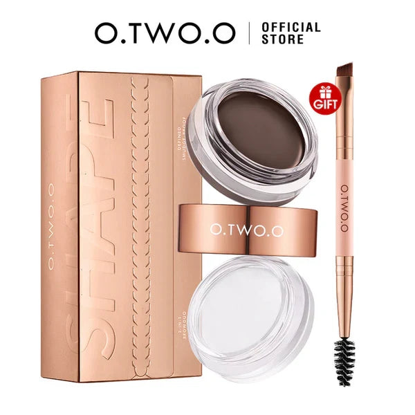 O.two.o 2 IN 1 Eyebrow Wax Brow Cream Eyebrow Enhancer Supplier - 4.5g + 3.8g O.TWO.O