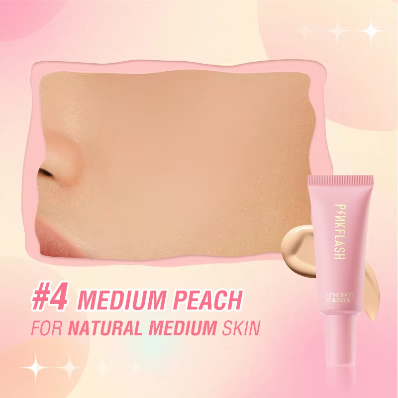 PinkFlash Lasting Matte Foundation 04 Medium Peach PINKFLASH